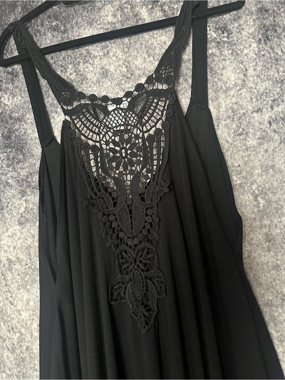 Black Flowy Razorback Dress - Picture 3 of 4